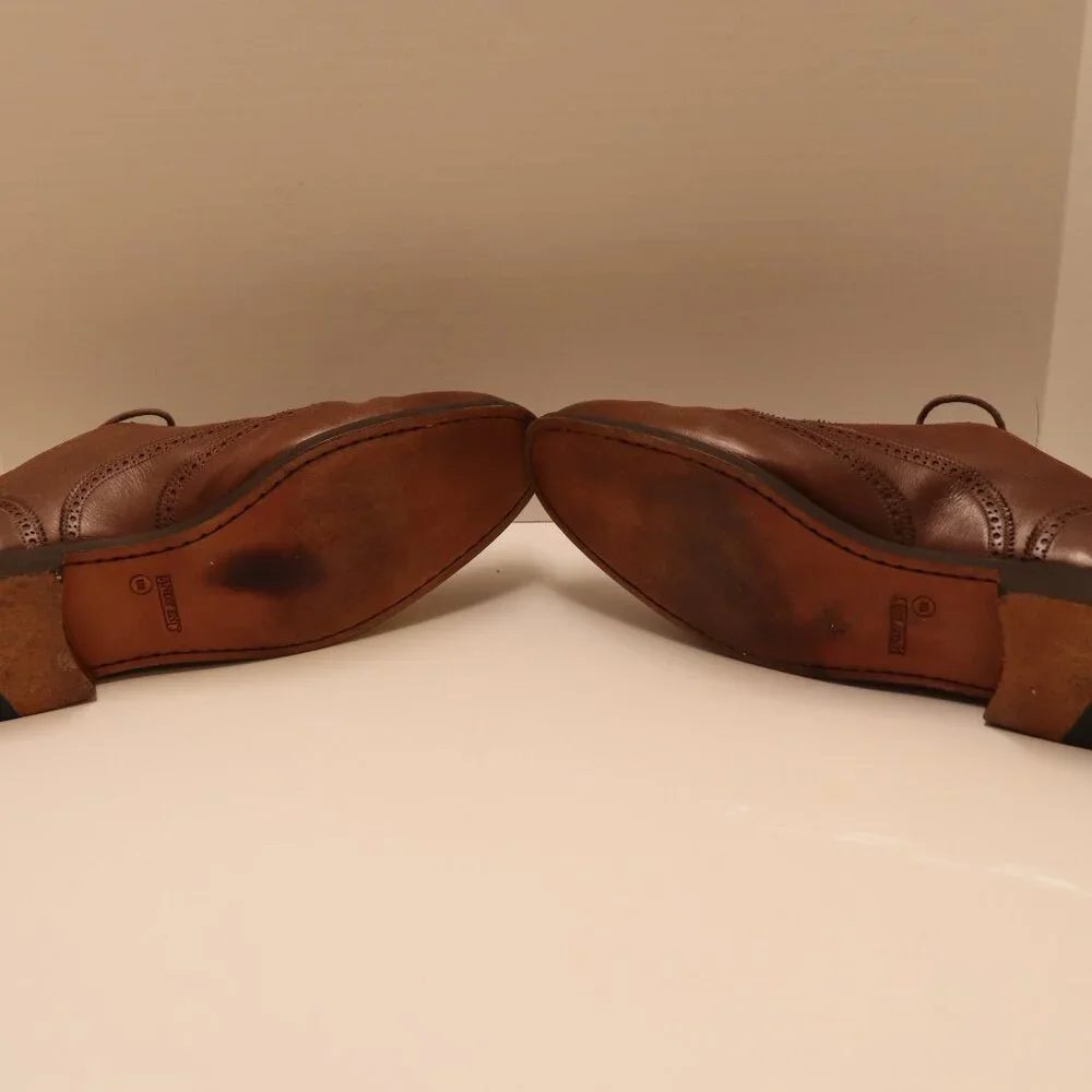 Lands' End Men's Wing Tip Brown Shoes Size 13M Lace Up 35357